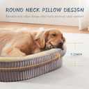 Orthopedic Dog Bed for Small Dogs Breeds, High Density Egg Crate Foam Dog Sofa Beds,Oval Kennel Bed, Pet Couch Bed with Four Sided Bolster, Removable Washable Cover& Non-Slip Bottom, 17" x 23"