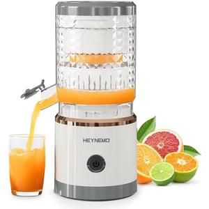 Electric Citrus Juicer Machines, Rechargeable Lemon Juicer Squeezer with USB Cable & Cleaning Brush, Portable Juicer for Fresh Orange, Lime, Grapefruit, Easy to Clean, White