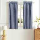 Stone Blue Velvet Curtains 63 inches for Living Room Luxury Room Darkening Grayish Blue Curtain Elegant Bedroom Thermal Insulated Modern Heavy Soft Soundproof Rod Pocket Window Drapes Set of 2 Panels