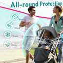 Performance Rain Shield, Rain Cover Fits for UPPAbaby Vista/Vista V2/Vista V3/Cruz/Cruz V2 Stroller, Protect from Wind/Rain/Snow/Dust, Air Vent Hole, Window with Zipper, Stroller Accessories