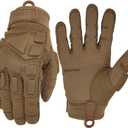 Seibertron S.O.L.A.G Series Tactical Gloves Full/Half Index Finger/Fingerless Touchscreen Impact Anti-Slip for Motorcycle Cycling Hiking Adults & Youthm Coyote Medium