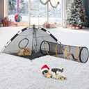 X-Large Outdoor Cat Enclosures(Portable Cat Tent, Tunnel, and Playhouse) Kitty Playpen, Outside Enclosure Play Tents for Cats, Rabbits,Dogs and Small Animals(with a Fashionable carrybag).
