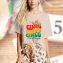 Cinco De Mayo Shirts Women Mexican Fiesta Vacation T Shirt 5th May Tee Funny Saying Casual Short Sleeve Tops Blouse (L)