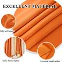 Orange Blackout Curtains Thermal Insulated Drapes Solid Window Treatment Set Grommet Top Curtain for Living Room Bedroom (W52 x L96 Inch, Orange Tiger)