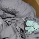 GrandLinen 4-Piece - Hibiscus Floral Comforter Set King Size Bedding - Aqua Blue, Grey, White