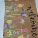 Ceenna Spring Welcome Doormat Outdoor Spring Coir Door Mat Flowers Butterfly Front Door Mat Indoor Non Slip Floral Front Porch Rugs for Home Entrance Decoration, 16 x 24 Inch