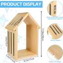 for Tonies Shelf Magnetic Wall-Mount/Desktop House-Shaped Floating Storage Shelf, Wooden Display Organizer for Tonies Storage, Figure Organizer Rack for 12-40 Figurines Collection