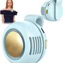 Portable Clip-On Fan, Mini USB Rechargeable 360 Rotatable Fan, 3-Speed Silent Mini Bladeless Fans (Blue)