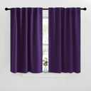 NICETOWN Blackout Curtain Panels for Kitchen - (Royal Purple Color) 42x36 Inch, 2 Panels Set, Room Darkening Blackout Drapes for Window