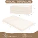 6-Inch Tri-Fold Mattress Twin Size - Foldable Futon Sofa Bed with Removable Washable Cover, Folding High-density Foam Futon Mattress | Non-Slip Bottom & Carry Handles for Guest, Camping, Dorm