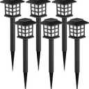 GIGALUMI Solar Outdoor Lights6 Pack LED Solar Lights Outdoor Waterproof, Solar Walkway Lights Maintain 10 Hours of Lighting for Your Garden, Landscape, Path, Yard, Patio, Driveway (Warm White)
