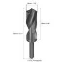 uxcell Reduced Shank Drill Bit 29mm Black Nitride Coated with 1/2 Inch Straight Shank, High Speed Steel HSS 9341 Twist Drill Bit for Stainless Steel Alloy Metal Plastic