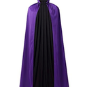 LMYOVE Black and Purple Reversible Cloak Halloween Christmas Cape Vampire Costume Masquerade Dracula Magician Devil Cosplay Stand Collar for Adult Kids(120CM/47)
