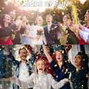 5 Packs Confetti Cannons Gold, 12 Inch Confetti Cannons Party Poppers, Gold Confetti Poppers for Graduation Wedding Birthday Parties and New Year's Eve Celebration