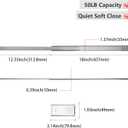 homdiy 10 Pcs 18 Inch Heavy Duty Center Mount Drawer Slides for Cabinet and Dresser Bottom Mount Drawer Slides 3/4 Extension Glide Track