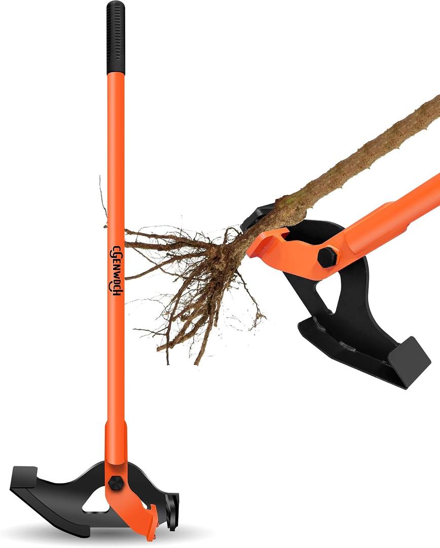 Medium Size Sapling Puller, Fully Uproots Woody Stems inch - 1 inches, Heavy-Duty Tree Root Puller Tool, High-Leverage, Fit for Trees, Shrubs, Vines and Thorns with Large Root Systems