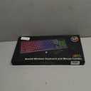 Wireless Keyboard and Mouse Combo, RGB Backlit, Rechargeable & Light Up Letters, Full-Size, Soft Typing, Sleep Mode, 2.4GHz Quiet Keyboard Set for Mac, Windows, Laptop, PC, Trueque KM42Pro (Black)