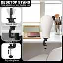 ProSuites 22 Inch Canvas Mannequin Head with 61" Adjustable Wig Stand Tripod, Wig Set of 40 PCS with Wig Holder, Caps, Elastic Bands, T/C Pins Tool Kit for Wigs Styling Making Display