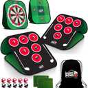 SWOOC Games  Bogey Pong | 3-in-1 Backyard Pong Golf Game Set w/Darts & Tic Tac Toe | Remove Discs for Pong Golf Game Play | Yard Golf Chipping | Backyard Golf Games for Adults, Kids, & Family