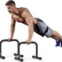 RELIFE REBUILD YOUR LIFE Dip Station Functional Heavy Duty Dip Stands Fitness Workout Dip bar Station Stabilizer Parallette Push Up Stand (Black-03)