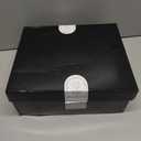 Christmas Santa Boots, Men's Wide Calf Santa Combat Boots with White Fur for Halloween Christmas Costume (9-9.5, Black)