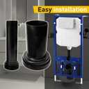 Wall Hung Toilet Hidden Tank Drain Pipe Set, Durable Plastic Compatible with TOTO THU334#01 - Includes Drain and Flush Pipes, Nuts, Easy Installation Fit TOTO Toilet Replacement Parts