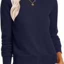 ANRABESS Sweaters for Women Long Sleeve Lightweight Crewneck Soft Basic Knit Loose Fit Pullover Top 2025 Fall Trendy Outfits (Blue, XL)