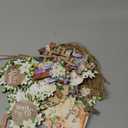 Spiareal 36 Pcs Easter Wooden Ornaments Religious He is Risen Ornaments Spring Hanging Decoration Holiday Christian Lily Cross Wood Cutouts Easter Decor for Party Small Tree Home