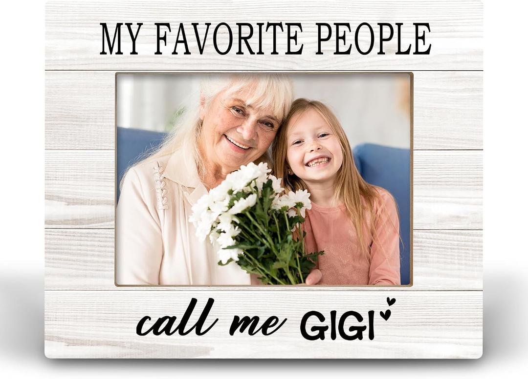 Grandma Gigi Gifts 8x10 Picture Frames, Grandmother Nana Mimi Gifts Wood Photo Frame, Grandma & Me, Grandkids & Grandson Picture Frame for Wall & Tabletop Display