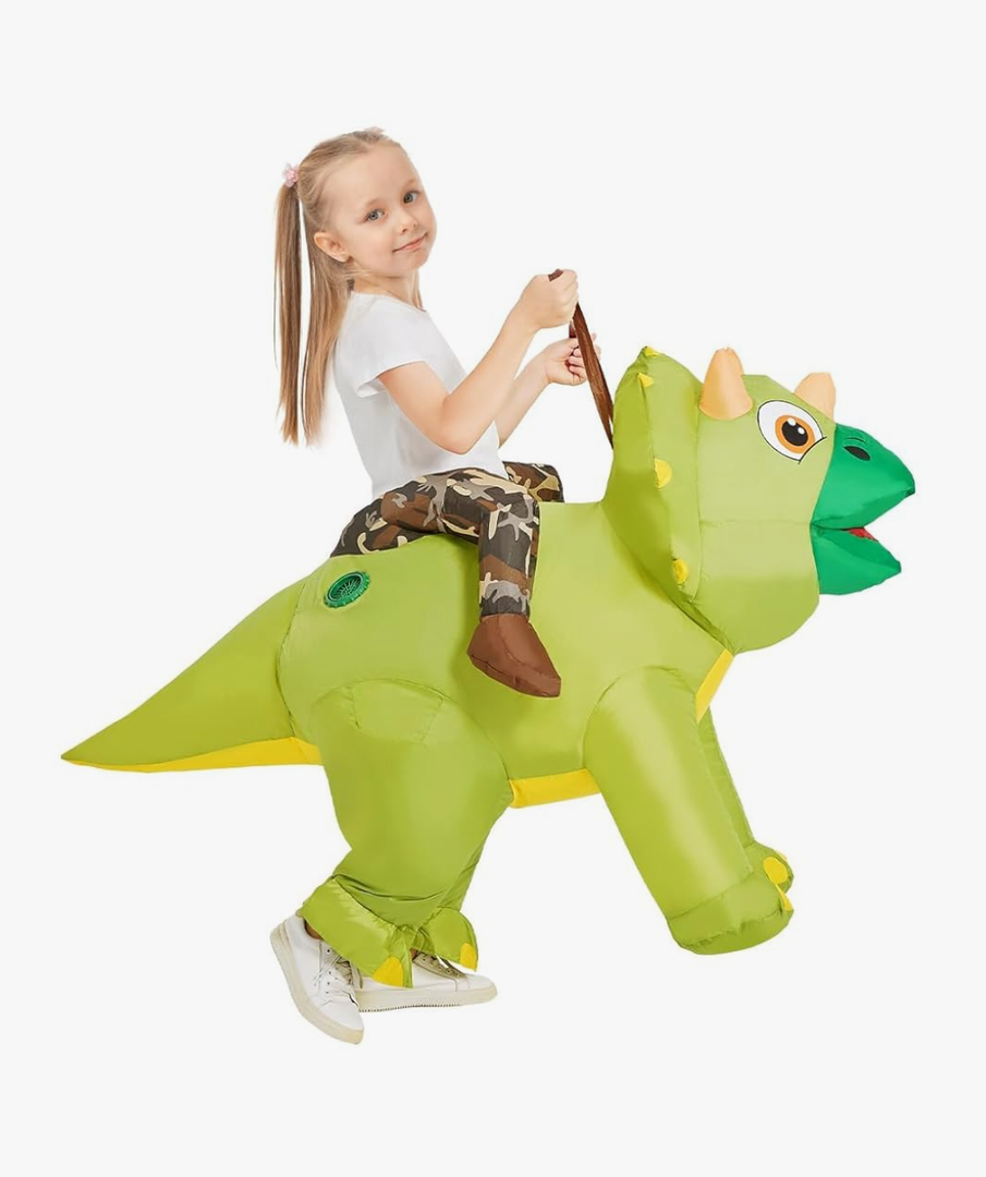 GOOSH Inflatable Dinosaur Costume Kids Triceratops Costume Halloween Dinosaur Blow up Costumes Kids Dinosaur Costumes Toddler