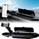 BESTAOO Car Phone Mount Compatible with 2018 2019 2020 2021 2022 2023 Jeep Wrangler JL JLU & Gladiator JT, Multi-Mount Car Phone Holder Dash Tray System Kit with Cover Don't for Oil-Electric 4XE