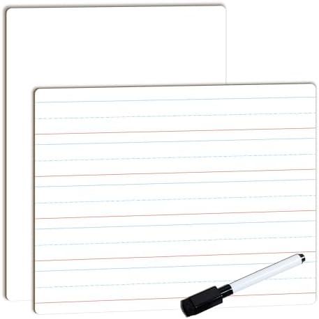 Dry Erase Lined Whiteboard for Kids, White Board with Lines for Writing, Handwriting Practice Board for School and Homeschool Supplies (3pcs)