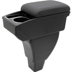 YJYWZH Car Armrest Box for Toyota bB Scion xB 2004 2005 2006 Auto Accessories Center Console Leather Arm Rest Double-Layer Storage Space with Cup Holder (Black Thread)