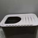 Petmate Enclosed Cat Litter Boxes with Hinged Lid and Wide Top Entry Opening, Cat Litter Box Enclosure with Filter Lid, Made in USA, Scoop not Included (1 Count (Pack of 1), Gray)