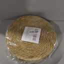 Round Woven Placemats 12-inch Set of 10 - Boho Rattan Placemats Natural Water Hyacinth Placemat, Farmhouse Weave Placemats, Rustic Braided Wicker Table Mats for Dining Table, Home,Wedding