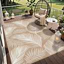 Pauwer Waterproof Outdoor Rug 6x9, Reversible Plastic Straw Patio Camping Rug, Indoor Outdoor RV Mat Carpet for Deck, Camper, Porch, Balcony, Backyard, Picnic, Leaf Brown