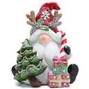 Hodao Christmas Gnome Decor Winter Table Swedish Tomte Elf Dwarf Figurines Decor Indoor Home Office Decorations Winter Gift for Families & Friends