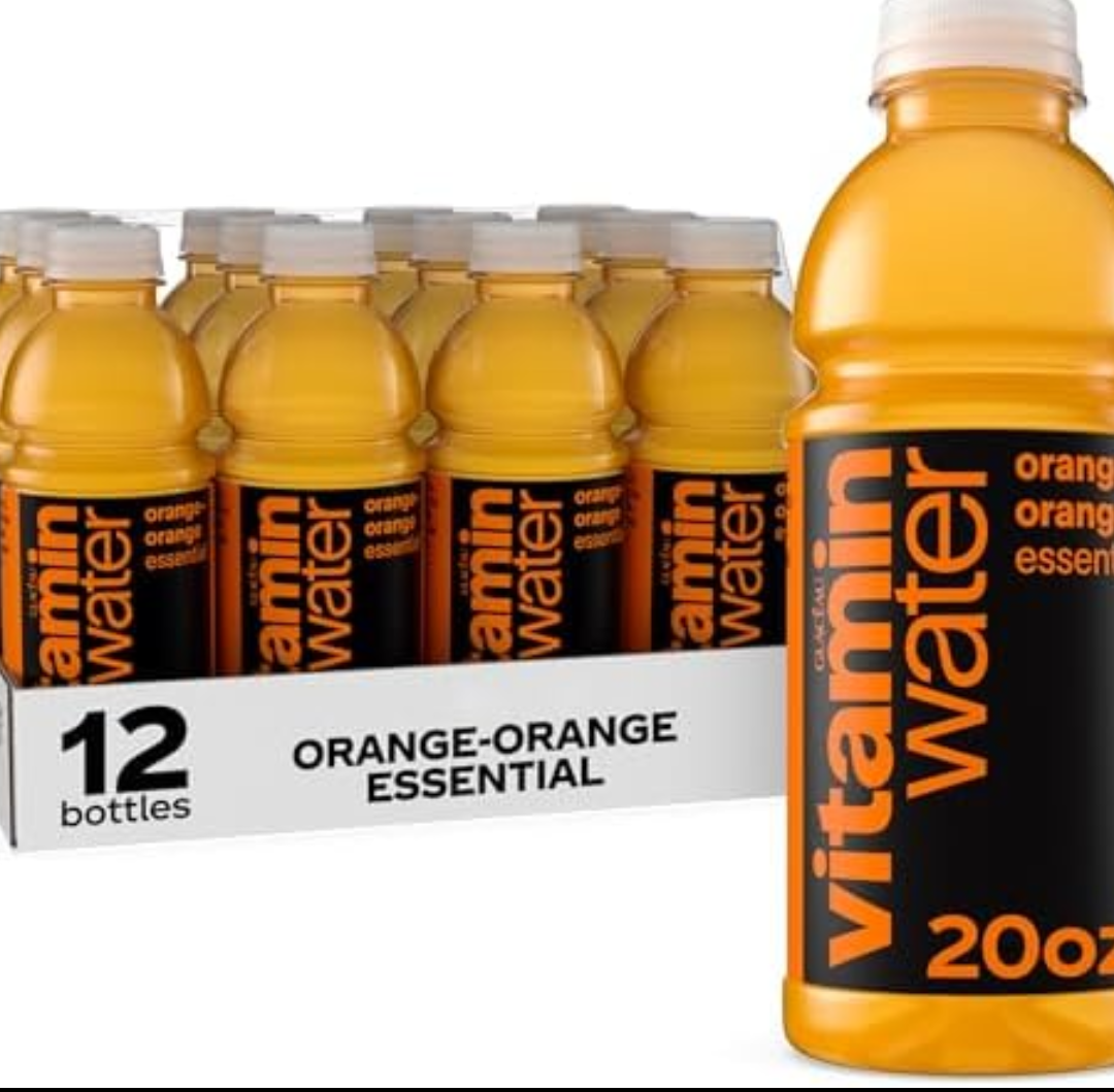 vitaminwater Essential Orange-Orange, Flavored Water Beverage, 20 fl oz Bottles, 12 Pack , Exp. Date 01/12/26