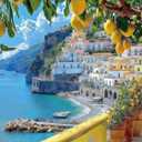 2 x CSZPPQAF Mediterranean Lemon Tree Paint by Numbers for Adults Beginner, Seaside Landscape Paint by Number Kits on Canvas, DIY Oil Painting Watercolor Color by Numbers for Home Wall Decor 12X16inch