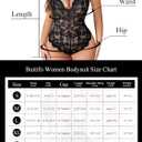 Buitifo Women Lace Bodysuit One Piece Babydoll Backless Mini Teddy V Neck Lingerie (L)