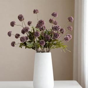 Artificial Flowers for Vases 20 Inch 10 Stems, Silk Dried Fake Mums Bouquet Indoor Faux Floral Arrangements for Decoration (Purple)
