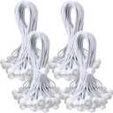 100 Pcs Ball Bungee Cords 9 Inch Bulk Bungee Balls Heavy Duty Outdoor Indoor for Shelter Camping Canopy Cargo Tents Poles (White)