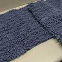 Yimobra Bathroom Rugs Sets 2 Piece - Quick Dry Extra Thick Luxury Chenille Bath Mat, Non Slip Super Absorbent for Tub Shower Sink, Machine Washable Shaggy Floor Mat, 32"x20"+24"x17" Inch, Denim Blue