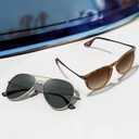 STGATN 2 Packs Round & Aviator Polarized Sunglasses for Women Men UV400 Protection (E. Round Matte Tortoise/Gradient Brown + Aviator Gold/Grey)