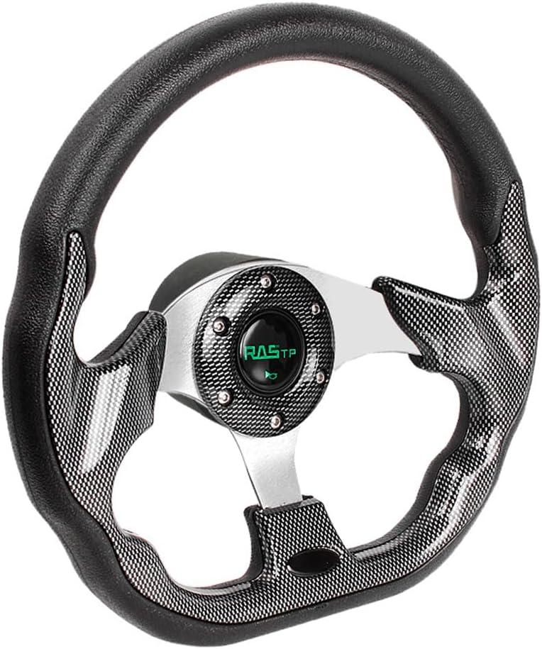 RASTP 12.6 Inch Boat Steering Wheel with 3/4 Axle Marine Steering Wheel Adapter for Most Marine boats,Vessels,Yachts,Pontoons Boat(Pane) (Style A- Pane)