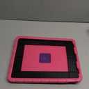 for iPad Pro 12.9 Case 3rd 4th 5th 6th Generation with Pencil Holder & 360 Rotating Handle Stand, New Cute Rugged Cover for iPad Pro 12.9 inch 2022/2021/2020/2018 - Rose Red