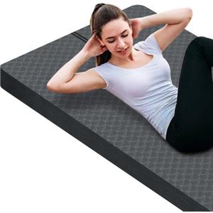 nuveti Large Exercise Mat - 20mm Thick Yoga Mat | Workout Mat for Fitness, Yoga, Pilates, Stretching & Floor Exercises for Women & Men with Free Carrying Bag, 183X80X20MM