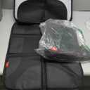 Helteko Car Seat Protector - 2 Pack Car Seat Cover for Child Carseat with Thickest Padding, 600D Oxford, Waterproof & Durable Fabric, Non-Slip Back, 2 Mesh Storage Pockets, Black