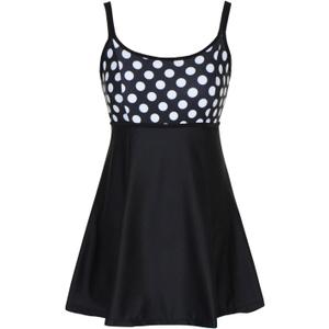 DANIFY Plus Size Swimsuit for Women One Piece Swim Dress Polka Dot Swimwear Cover Up Bathing Suit Retro Skirted Swimdress (24)