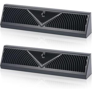 Yaocom 2 Pack Baseboard Register Vent 24 Inch Air Vent Covers, Black